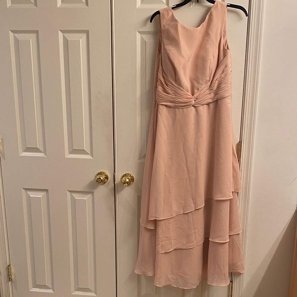 Elegant Pink Sleeveless Dress  w/corset & sheer jacket